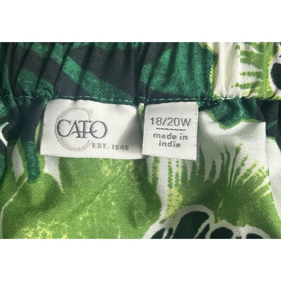 Cato Lime Green Paisley Floral Print Maxi Skirt Plus Size 18/20 - Picture 6 of 7